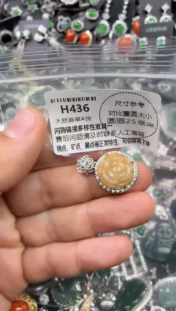 颈饰未镶嵌翡翠H436吊坠