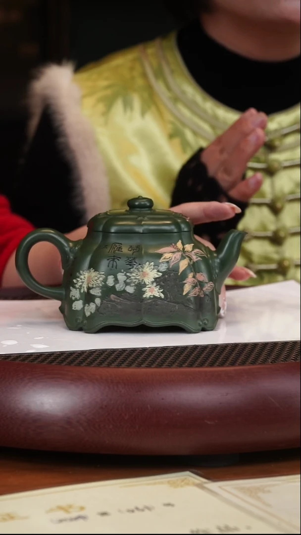 【闪购商品】紫砂茶壶1-98顾洪军景舟绿泥宝菱