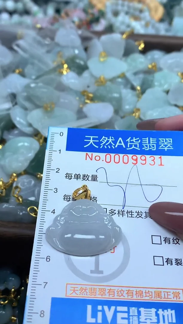颈饰未镶嵌翡翠净货挂件-9931