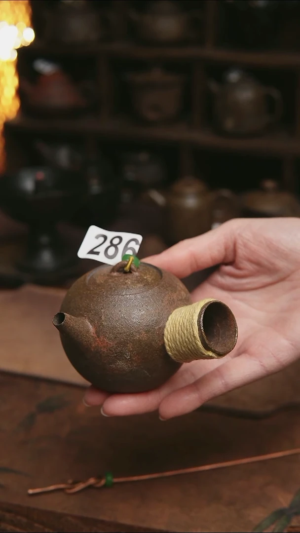 286号紫砂全手侧把茶壶120毫升