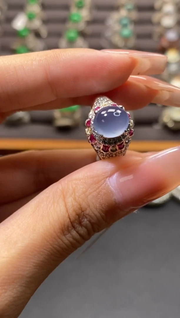 翡翠裸石未镶嵌冰蛋戒面裸石缅甸翡翠