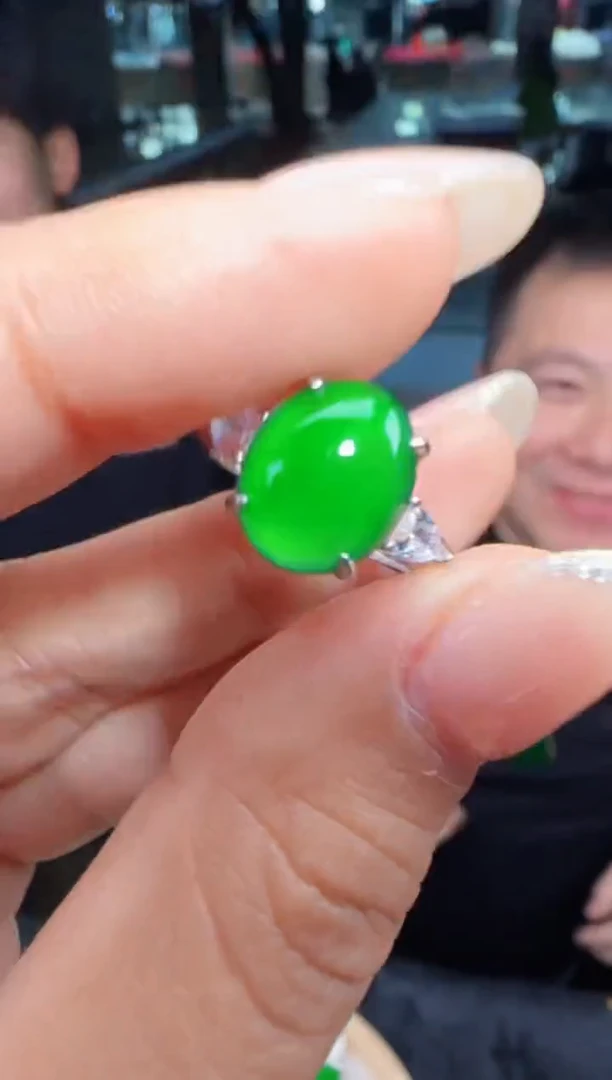 未镶嵌定制翡翠翡翠戒指13
