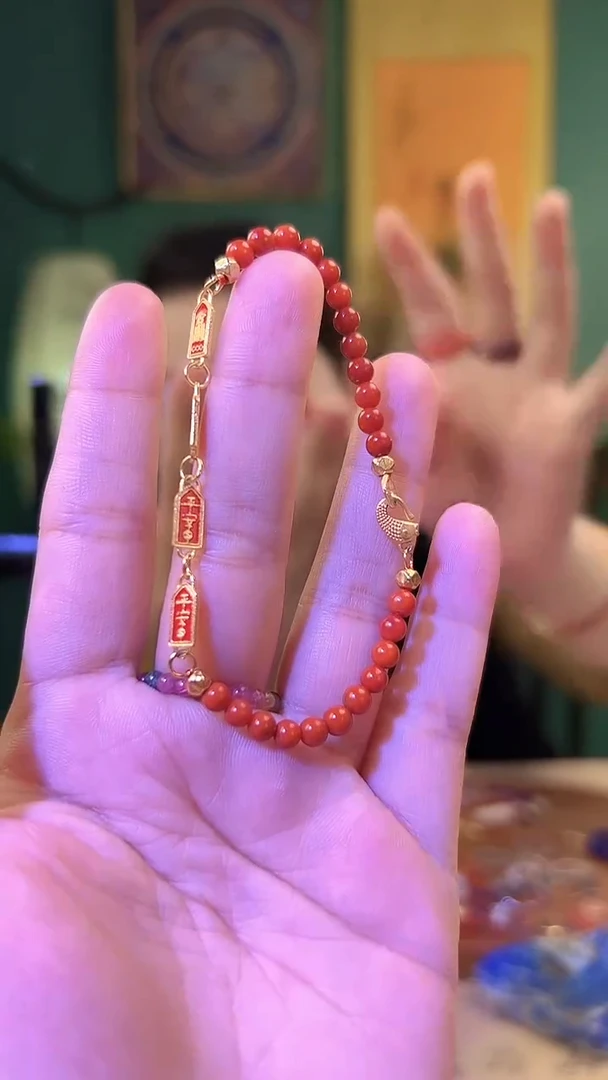 【闪购商品】南红玛瑙手链银S925镶嵌南红太太牌手链