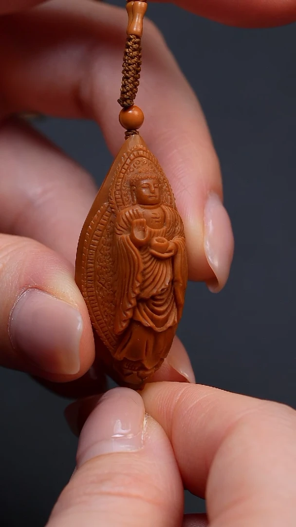 橄榄核吊坠大日如来单颗