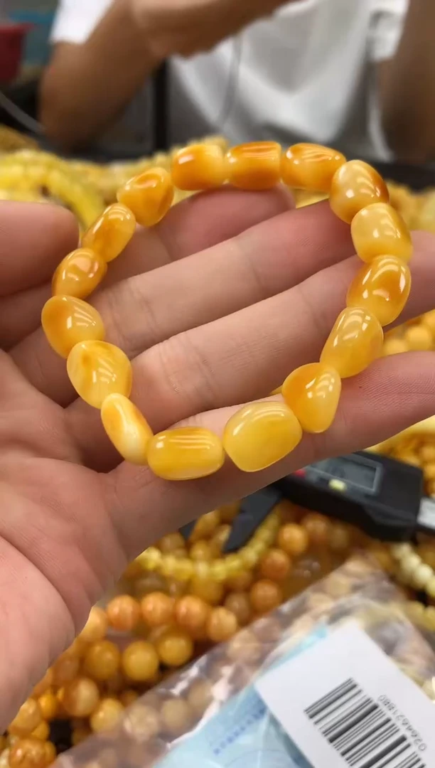 未镶嵌蜜蜡裸石手串