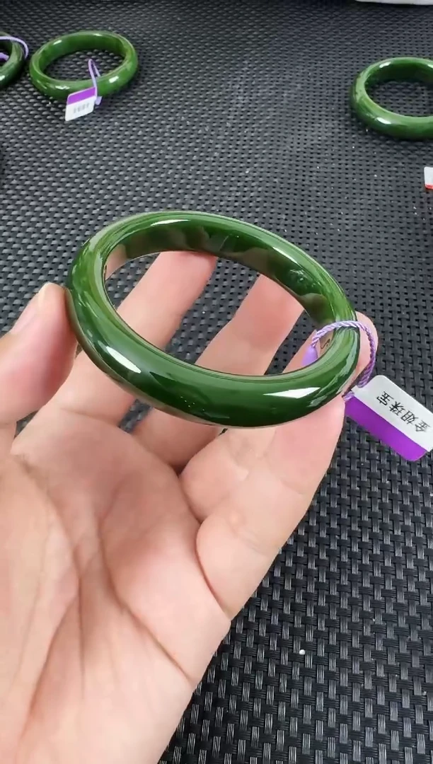 【闪购商品】和田玉（碧玉）手镯未镶嵌约55.5MM*12*8.4MM