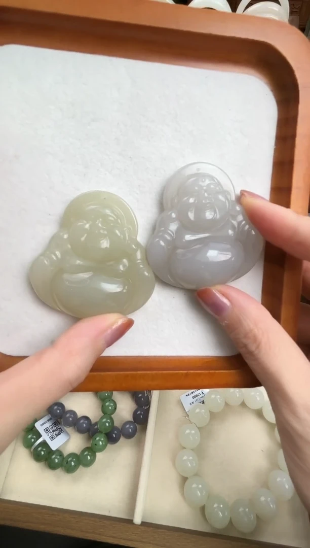 颈饰未镶嵌和田玉50佛公天然和田玉【多样性发一】