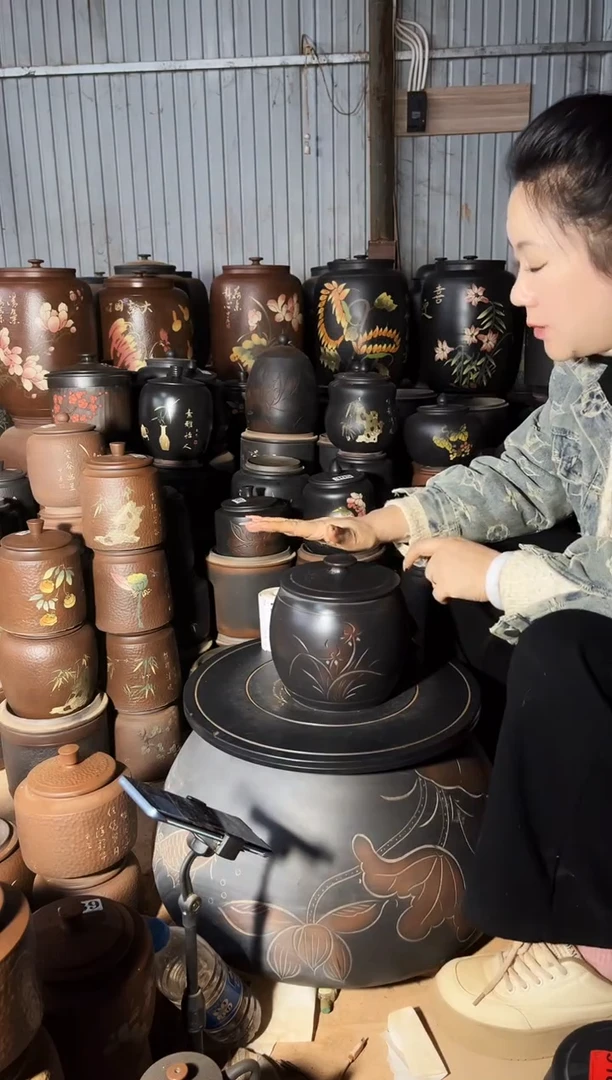 【闪购商品】壶完品 茶叶罐 腰鼓 兰花 919