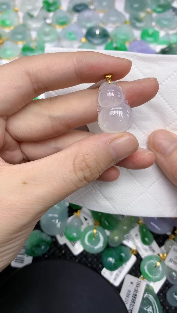 颈饰18K金镶嵌翡翠1111111