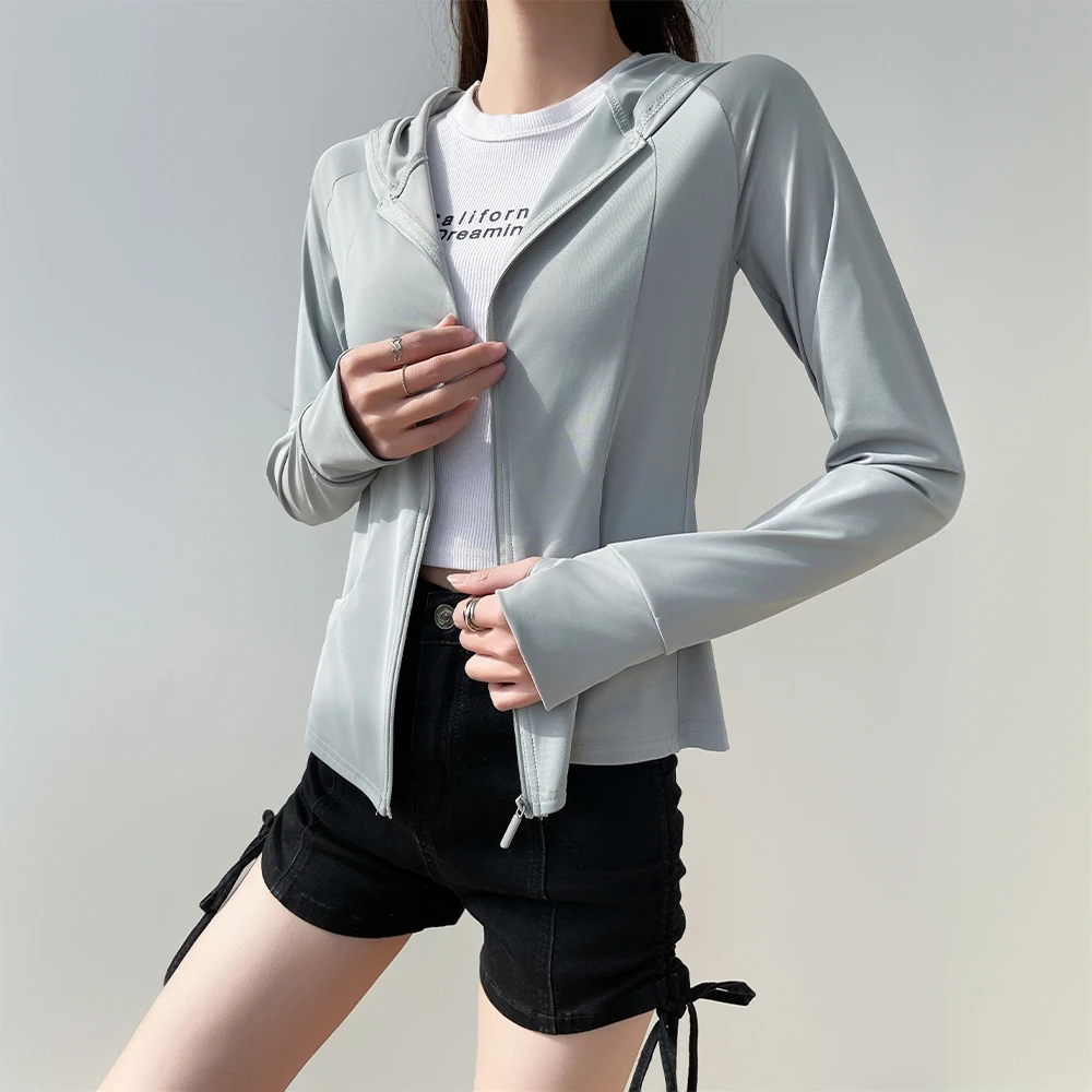 冰丝凉感女爆款夏薄款防紫外线修身防晒服休闲正品外套夏季长袖