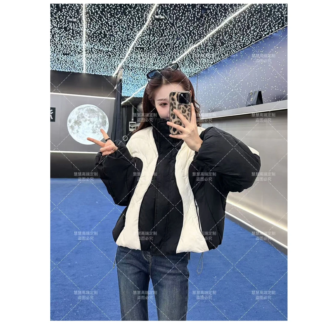 【慧慧】撞色针织拼接设计师款女款羽绒服JHYRSJ2320