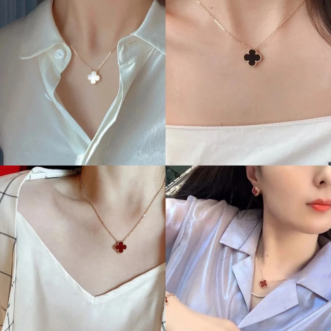 #三男孩专享#003 四草项链红色 黑色轻奢百搭款简约经典