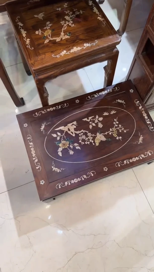 木木头款黄花梨镶嵌炕桌980