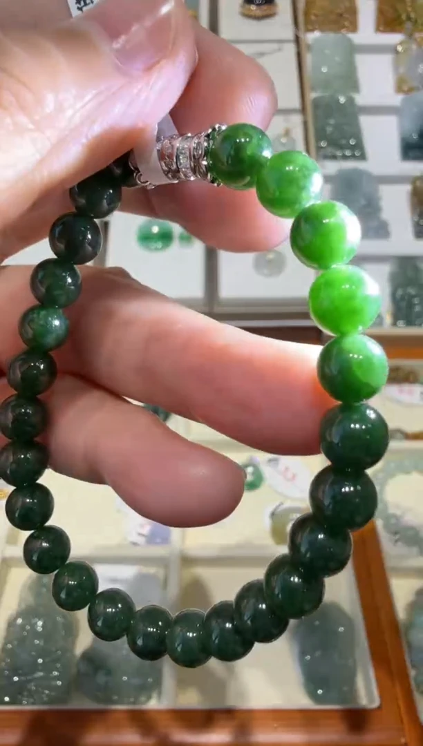 未镶嵌挂件翡翠A货翡翠多样性小油青手串发一件