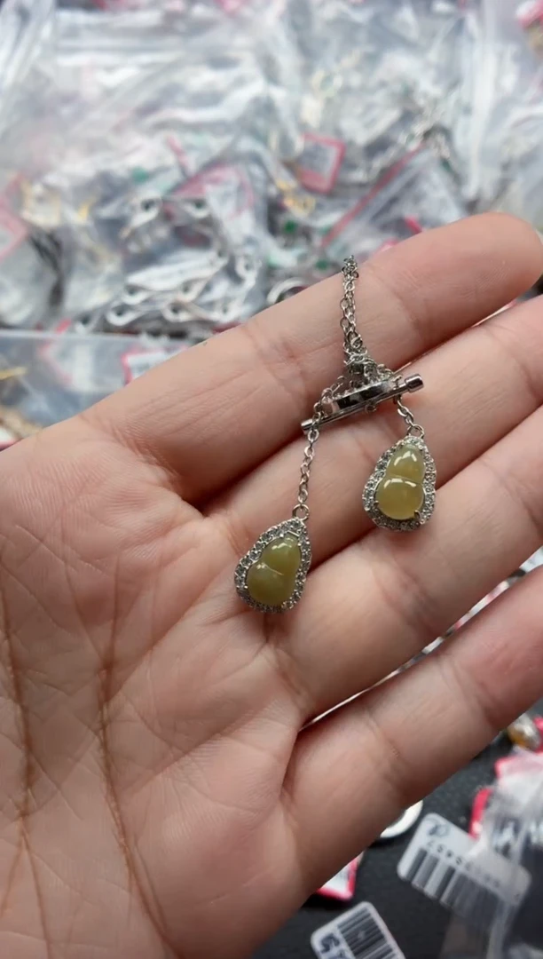 银S925镶嵌戒指翡翠天然A货缅甸翡翠