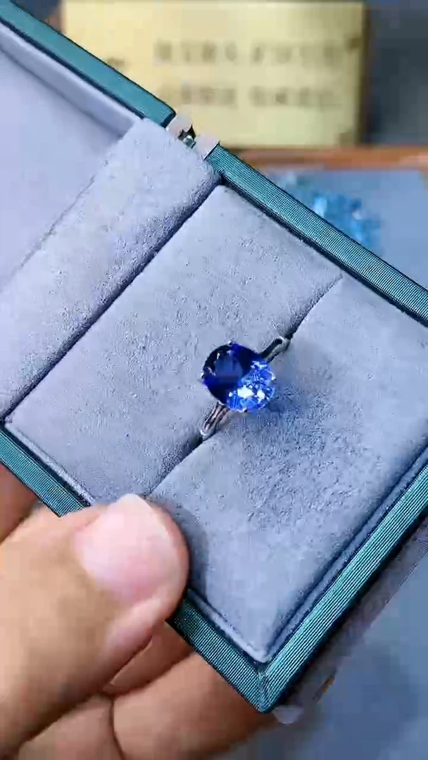 【闪购商品】蓝宝石戒指银S925镶嵌354