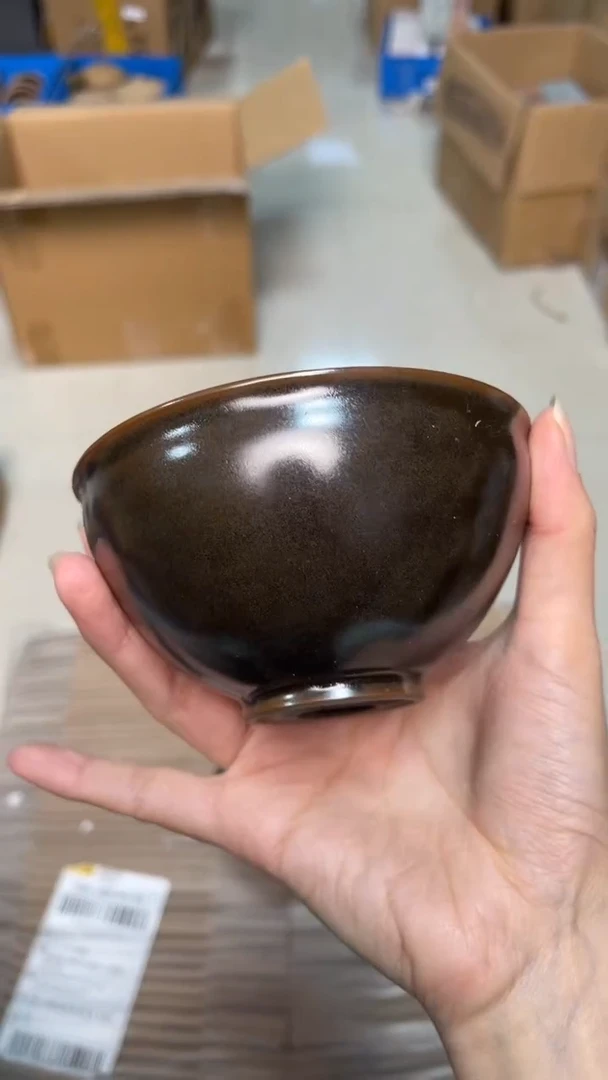 陶瓷纯手工茶叶末釉钵