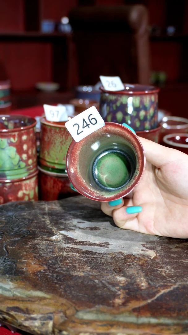 摆件精品窑变钧瓷茶器