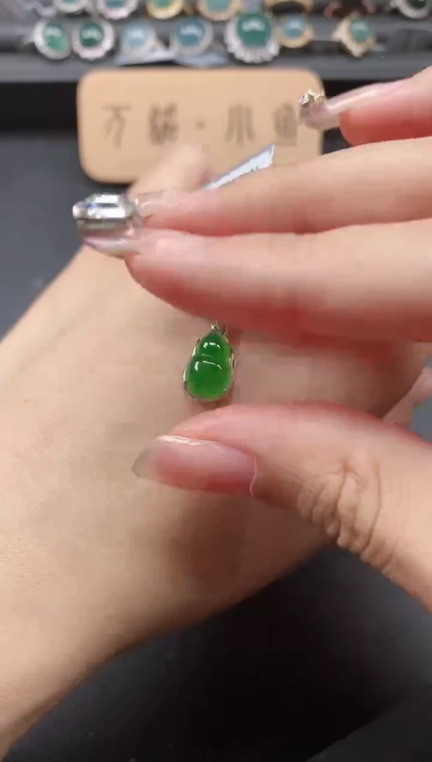 翡翠戒指银S925镶嵌51511