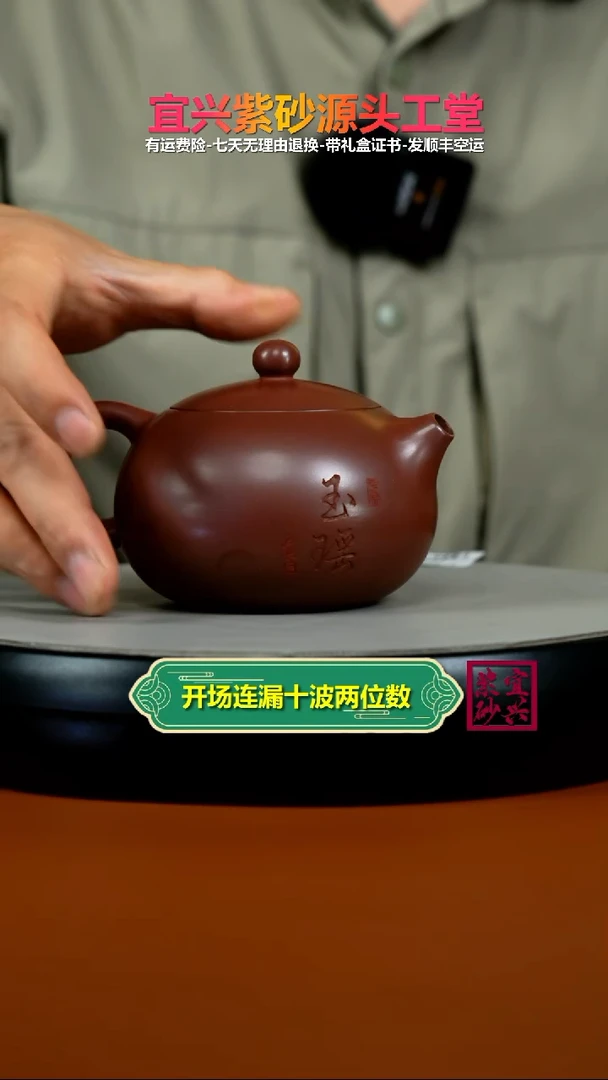 茶壶紫砂李传荣龙血砂玉瑶西施260CC