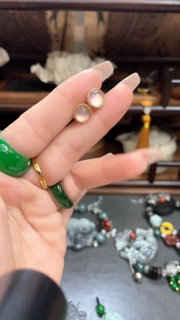 翡翠合金耳饰346