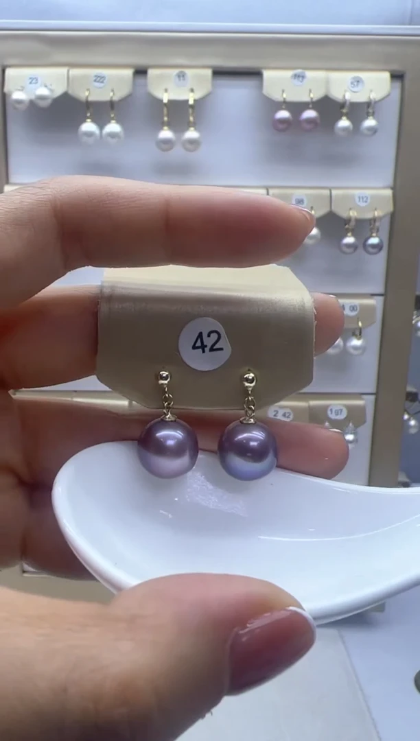 【闪购商品】淡水珍珠耳饰银S925镶嵌42