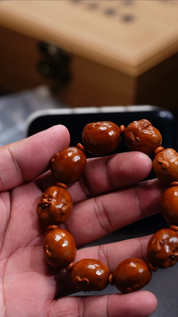 橄榄核手串/手链财*潇苏工核雕