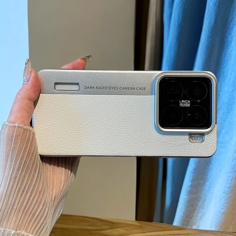 电镀贴皮相机款适用小米15手机壳xiaomi15Ultra新款创意小米14高