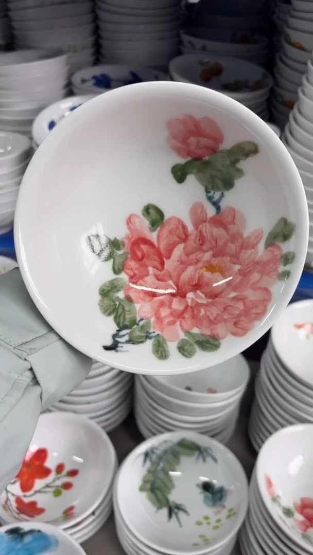 瓷片景德镇陶瓷食品级手绘釉中彩-壮壮碗