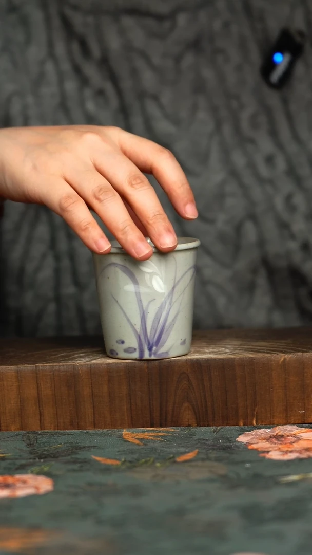 杯釉下彩手工手绘同款陶器