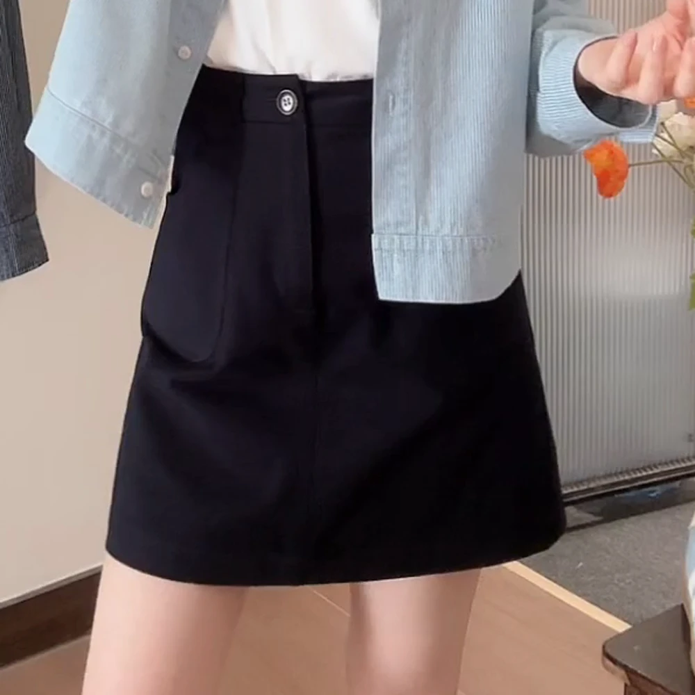 春夏款时尚休闲百搭设计款半身裙显瘦夏季韩版高腰气质女士洋气