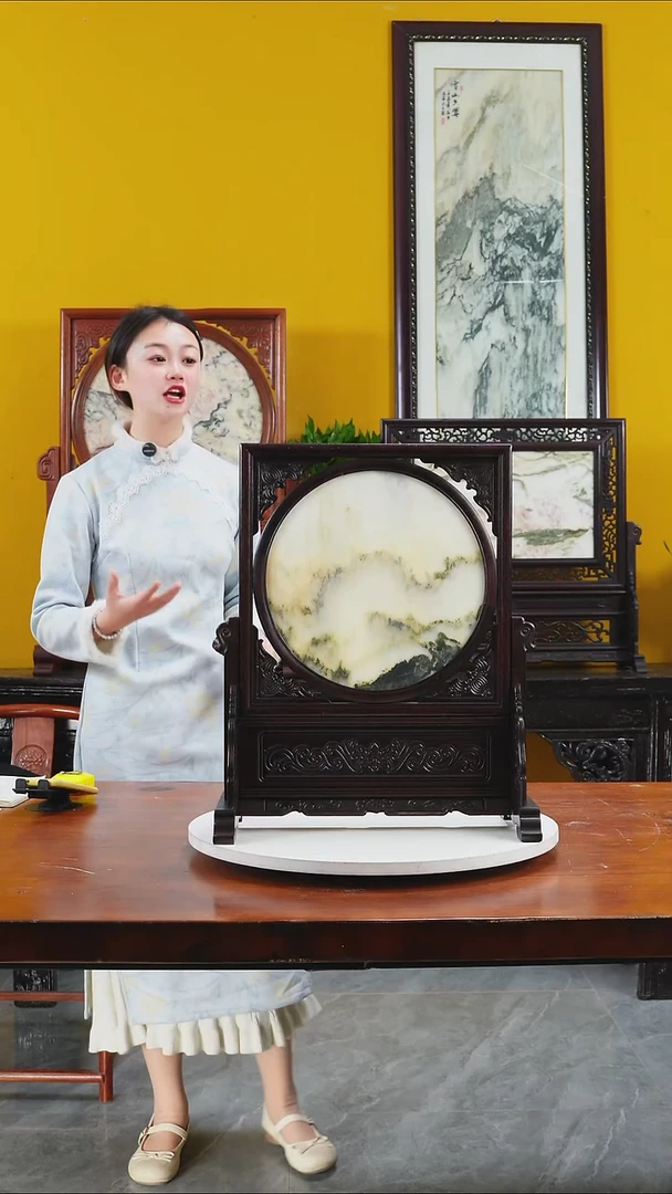 石材天然大理石画摆件