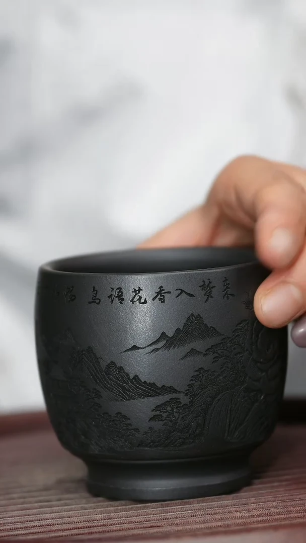 茶杯紫砂宜兴高端紫砂主人杯福利放漏