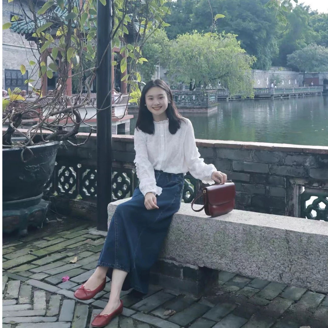 同款今年2025新款秋冬季休闲简约上衣搭配牛仔裙裙子显瘦牛半身裙