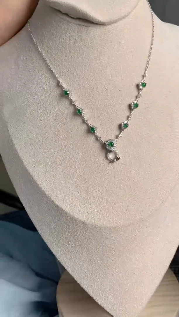 【闪购商品】翡翠项链银S925镶嵌1号