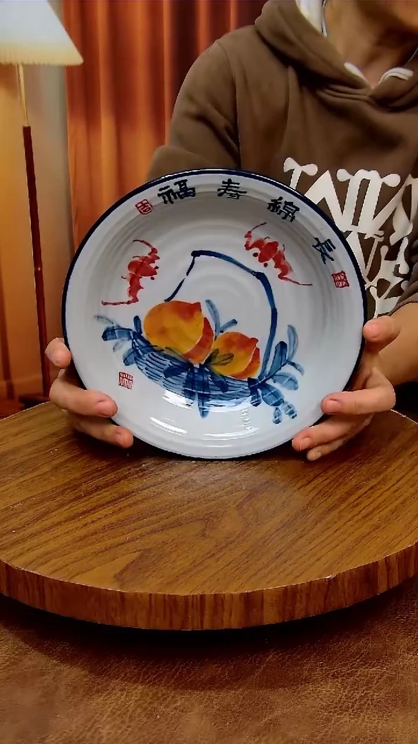 摆件陶景德镇手工手绘釉下彩陶瓷