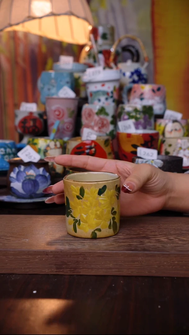 杯子陶泥垚手作 景德镇手工手绘陶瓷器物