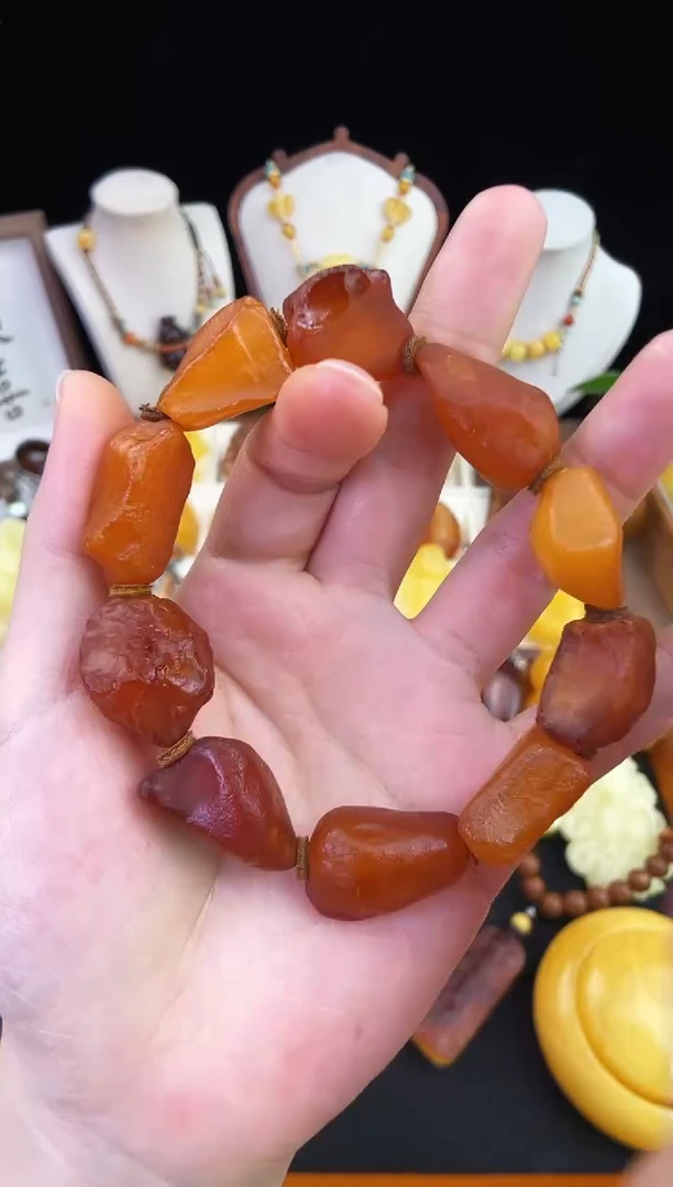 琥珀未镶嵌珠宝奇石柒月