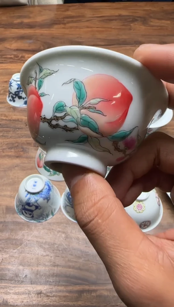 一儒堂 翡翠桃压手杯