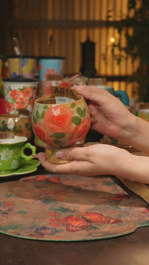 陶瓷景德镇高温釉下手绘陶瓷