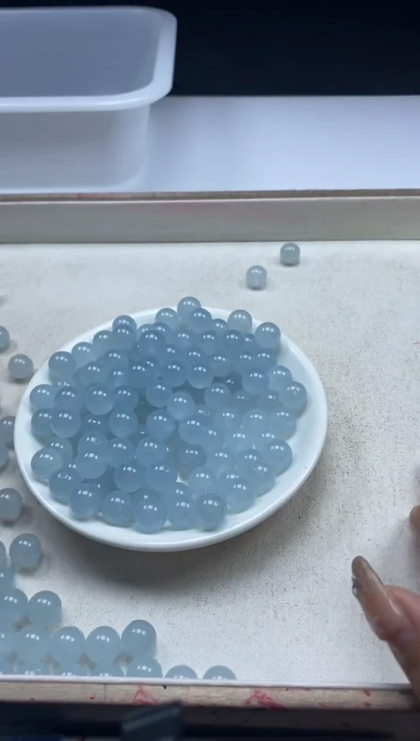 【闪购商品】玛瑙/玉髓颈饰未镶嵌w790冰川蓝玛瑙10mm*20颗