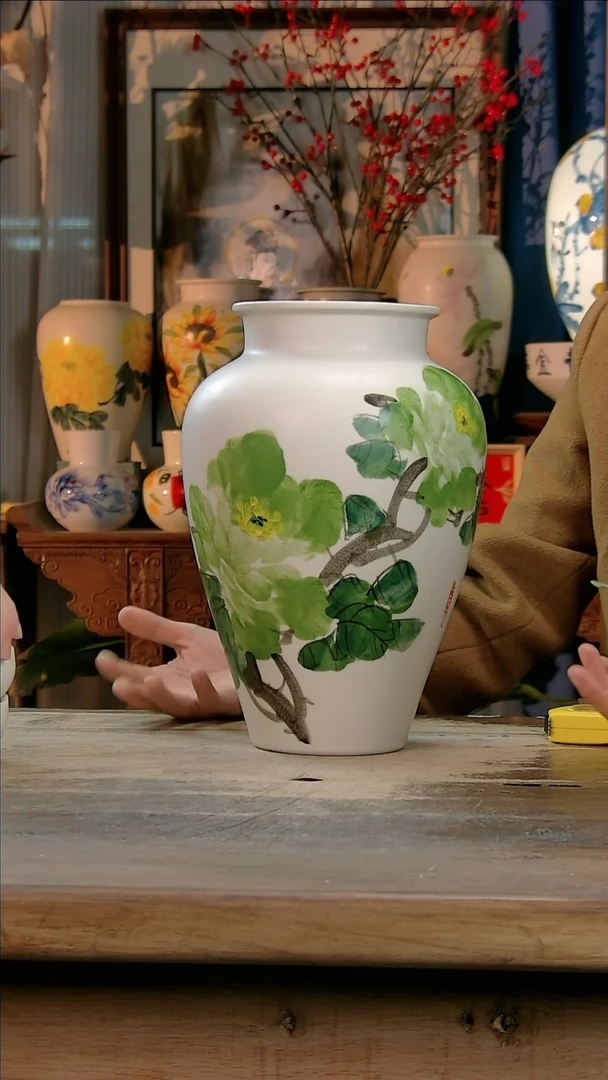 【闪购商品】瓷片景德镇纯手工釉下彩精品花瓶