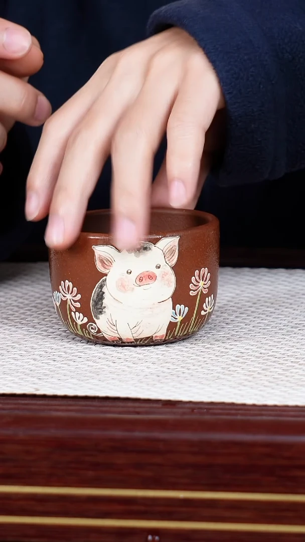 茶杯紫砂宜兴原矿紫砂 全手工制作