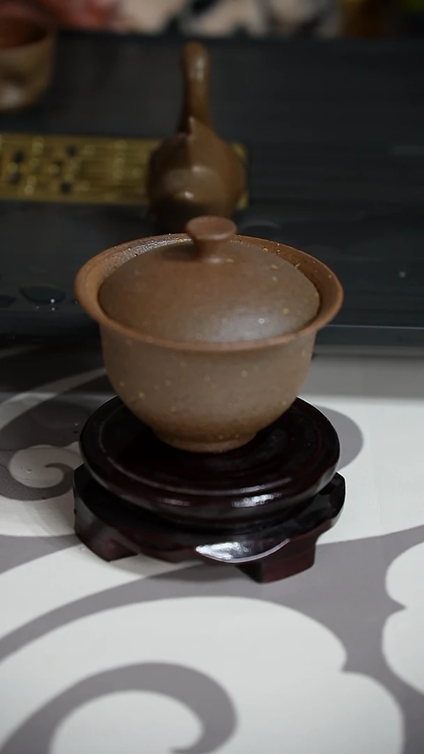 【闪购商品】冰碛岩陶制手工盖碗