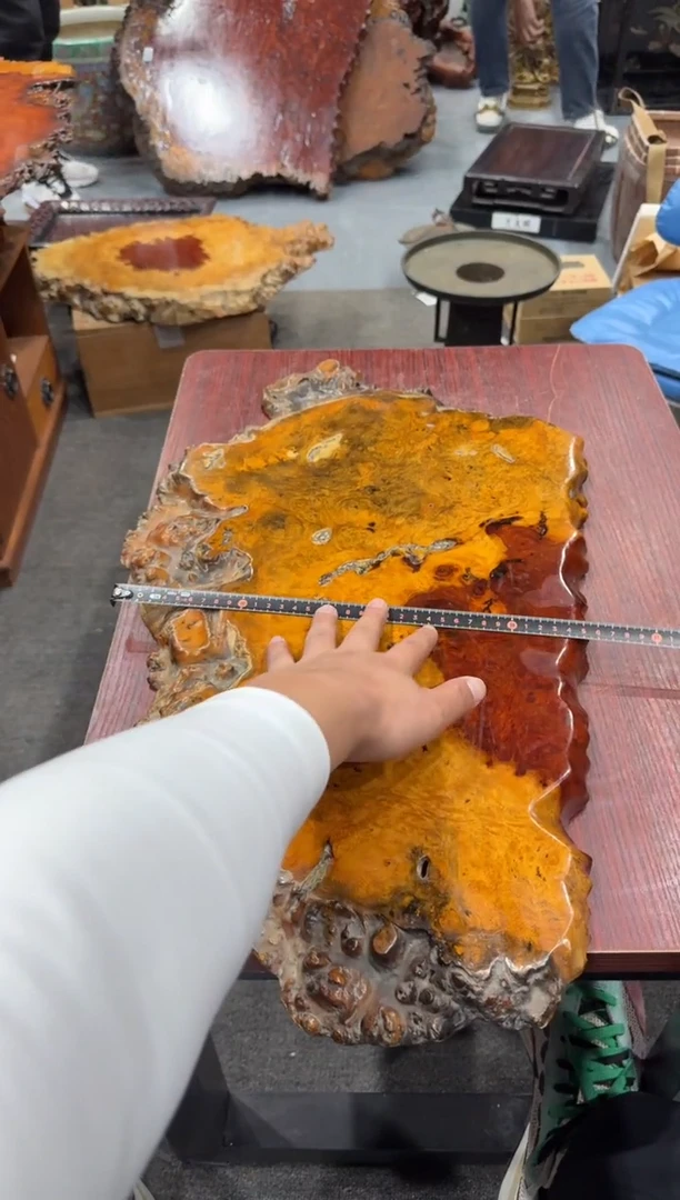 花梨木类桌心***凉中古美术品家居摆件