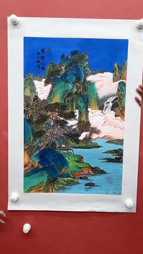国画梅清-2.7平尺-山水
