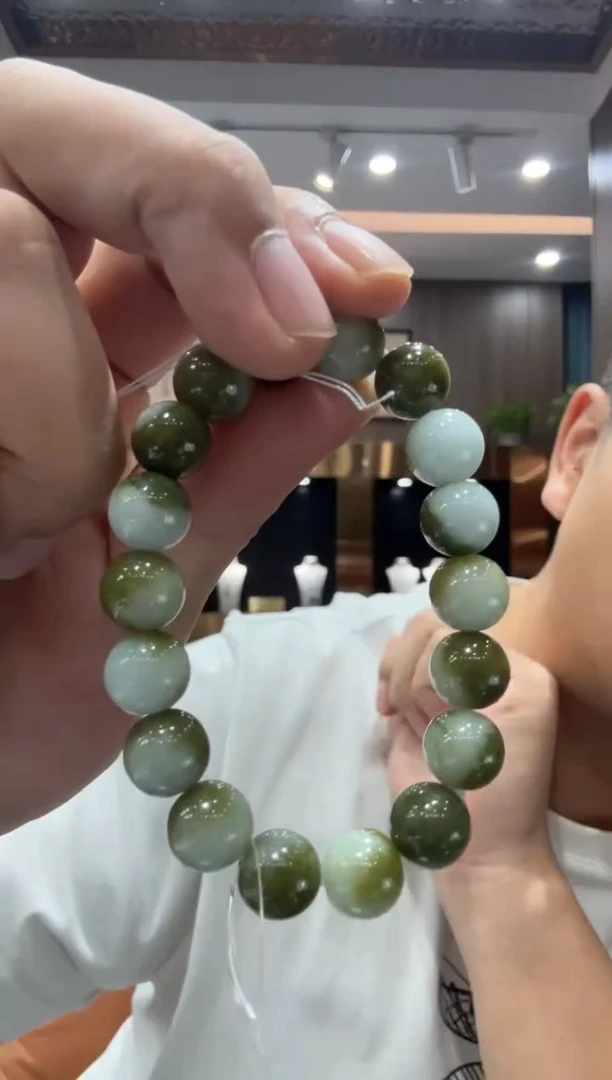 未镶嵌挂件翡翠A货翡翠多样性一件多宝手串