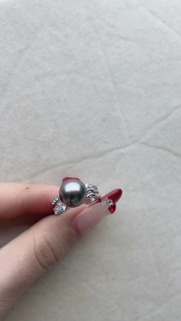 【闪购商品】海水珍珠戒指银S925镶嵌D32