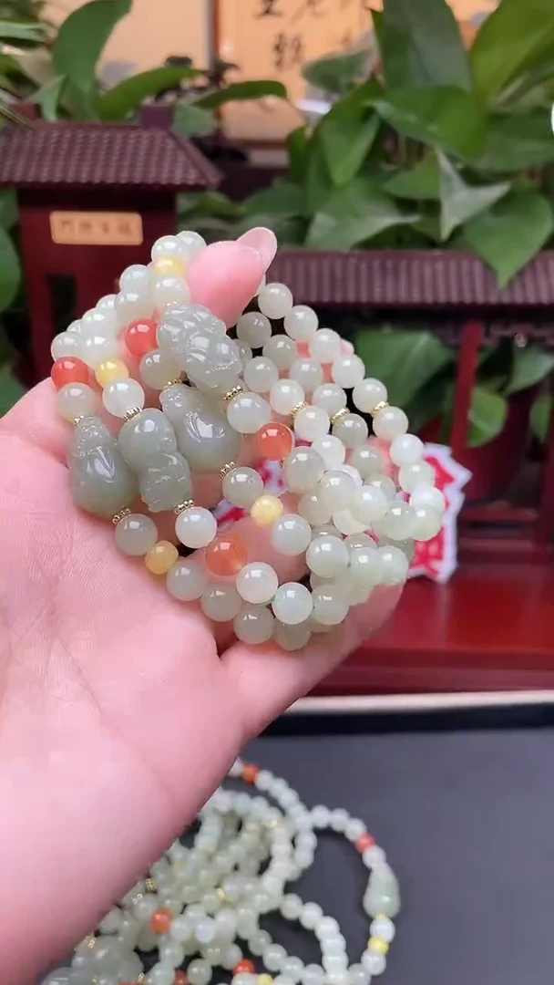 未镶嵌手串和田玉手串XA34多样性发其一