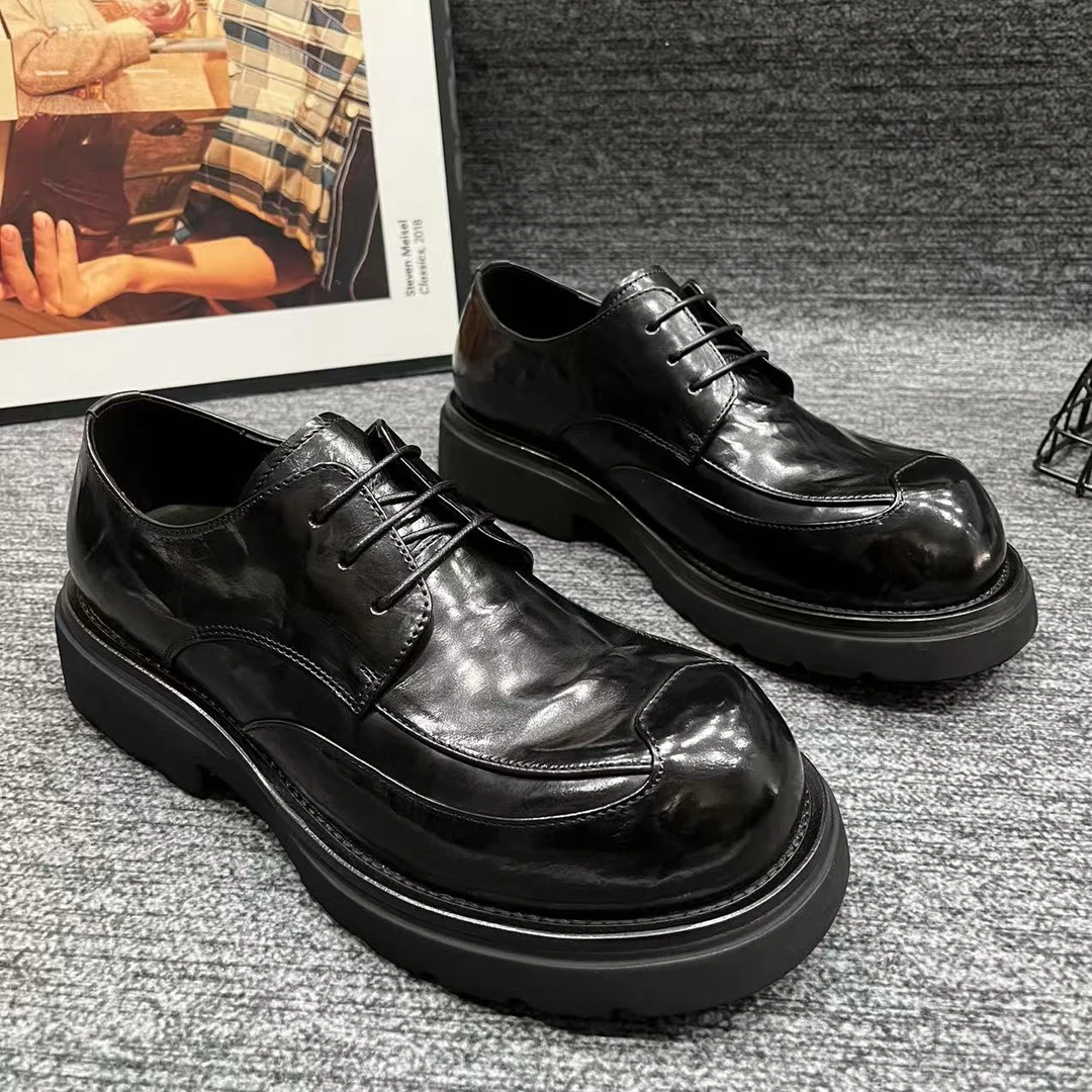 D98520欧货男士真皮时尚百搭舒适透气轻奢商务休闲男鞋